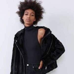 ZARA Mock Neck Bodysuit - Black